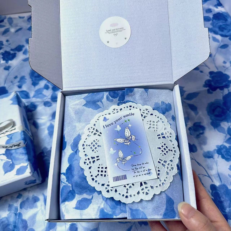 Ins Wind French Blue Rose Sydney Paper