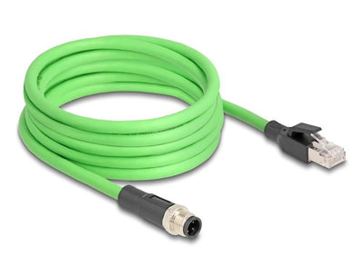 Delock 80426 Cable M12 Codificado D 4 Pin Male a RJ45 Male Pur (tpu) 1M — image 1