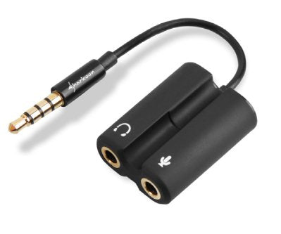 Sharkoon Headset Adapter 3,5- Headset/Mic 12CM PMP35 Trrs