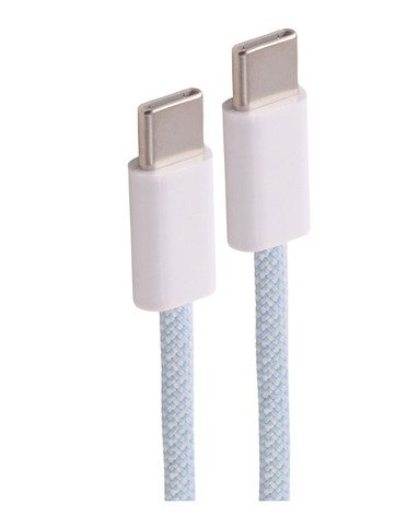 Shiverpeaks USB-C Cable Charging 2.0, 60W, Blue Textil, 1M