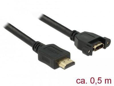 Delock 85463 HDMI Cable -a Male Hdmi-a Female Installation 4K 30 HZ 0,5M — image 1