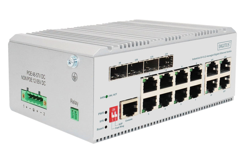 Digitus Switch 8 Ports Gigabit L2 Gemionado 4 Sfp Uplink