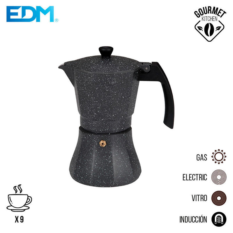 EDM Coffee Machine Aluminium 9 Cups Induccion.