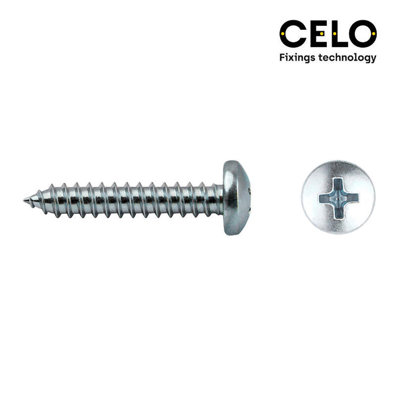 Celo Caja 500 Unid. Tornillo Chapa Alomada Philips Din/Ref 7981 3,9X16MM Zincado