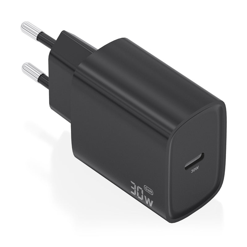 Aisens Charger GaN 30W, 1x USB-C PD 3.0, Black