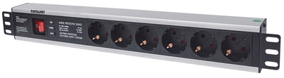 Intellinet Base Múltiple Indoor 3M 6 Salidas AC Black - Bases Múltiples Indoor 3M, 6 Salidas Ac, Black Alumini — image 1