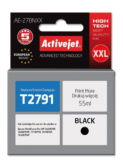 Activejet Ink AE-27BNXX (reemplazo Epson 27XXL T2791 - Supreme - 55ML - Black — image 1
