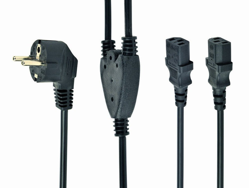 Gembird Cable Power 230V 2M 2 Plugs (splitter And )