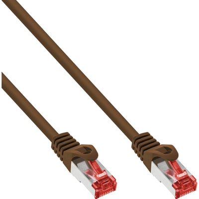 Inline Network Cable S/FTP Pimf CAT.6 250MHZ Pvc Brown Cobre 0.3M — image 1