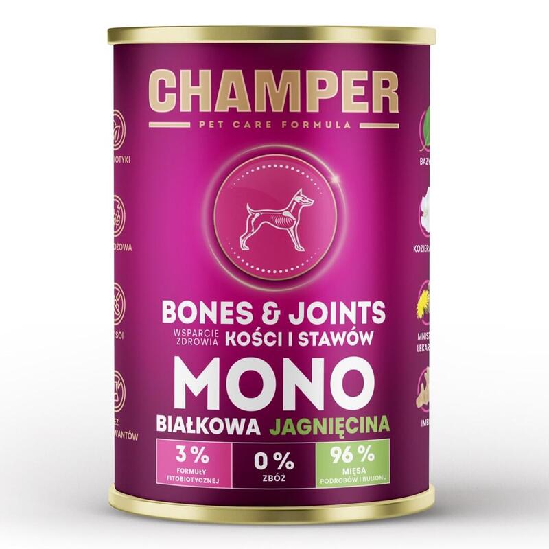 Champer Bones & Joints Lamb - Comida Húmeda Perros - 400G