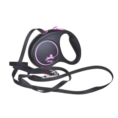 Flexi Strap Retractable Black Design S 5M Pink — image 1