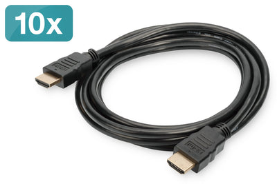 Digitus HDMI Cable Male/Male 2M Black 10X Units — image 1