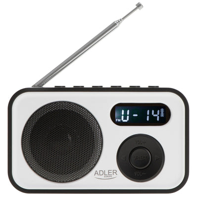 Adler Ad 1906 Digital Radio, Pll Am Fm, White Black — image 1