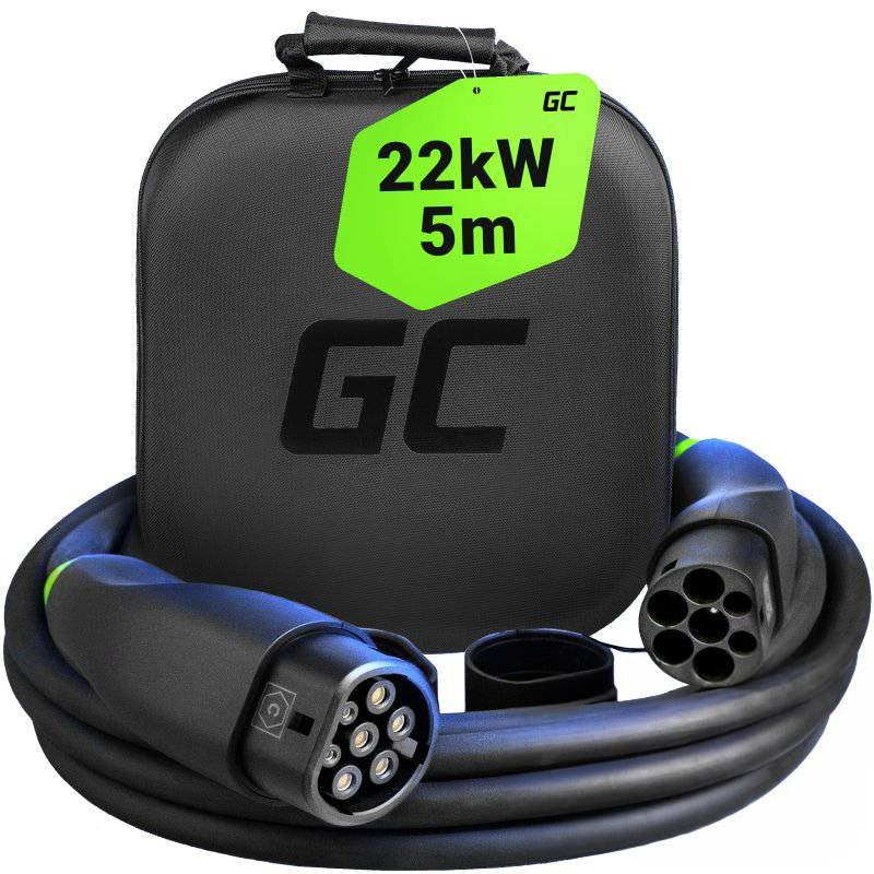 Green Cell Cable 3 Fases Type 2 22 Kilovatios 5 Metres