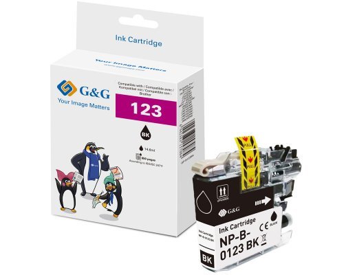 G&g Ink Cartridge Compatible Brother LC-123BK Black