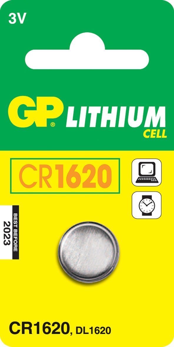Gp Batteries Battery Lithium Cell CR1620 Battery Body Only Uso Litio