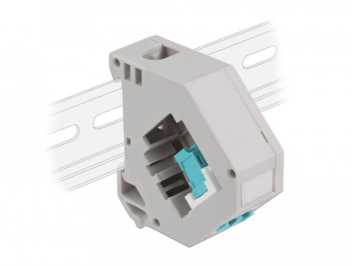 Delock Adapter Carril Din With Keystone Lc Duplex Connector Female a Lc Duplex Connector Female Aqua