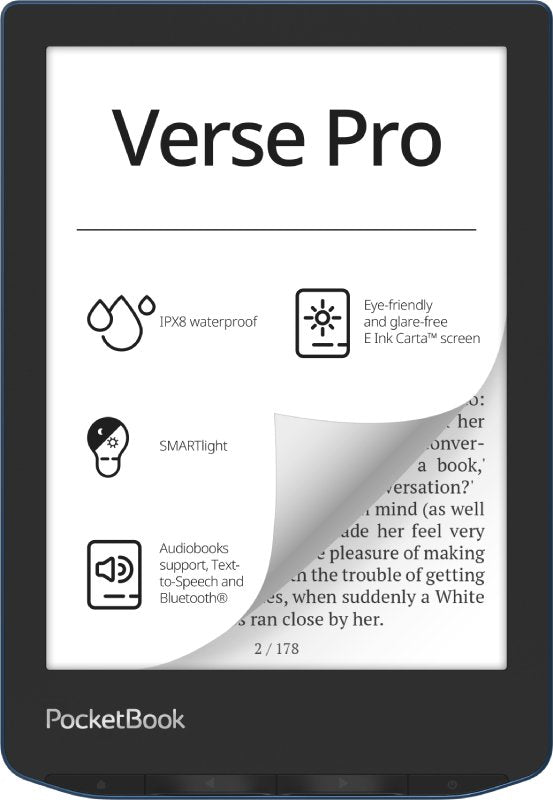 Pocketbook E-reader Ebook Verse Pro Ereader 6 16GB Blue Azure