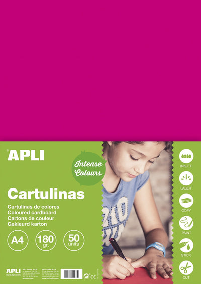 Apli Cartulina Fucsia A4 170G 50 Hojas — image 1
