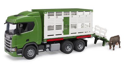 Bruder Scania Super 560R Camión Transporte Animales, Model Vehículo With 1 Ganado 3548 — image 1