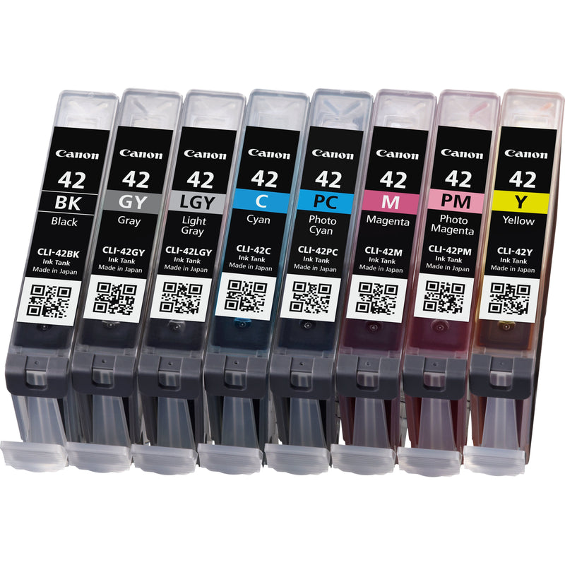Genuine Ink Multipack CLI-42BK-C-M- And -pm-PC-gy-lgy Pack 8