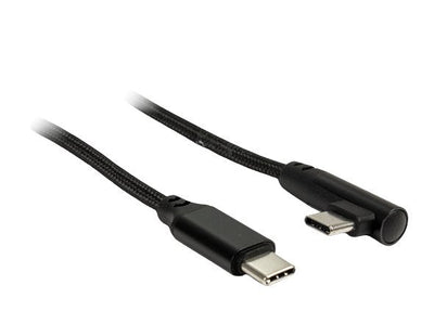 Inter-tech USB Cable -c - USB-C Acodado 90°, 1M Black — image 1
