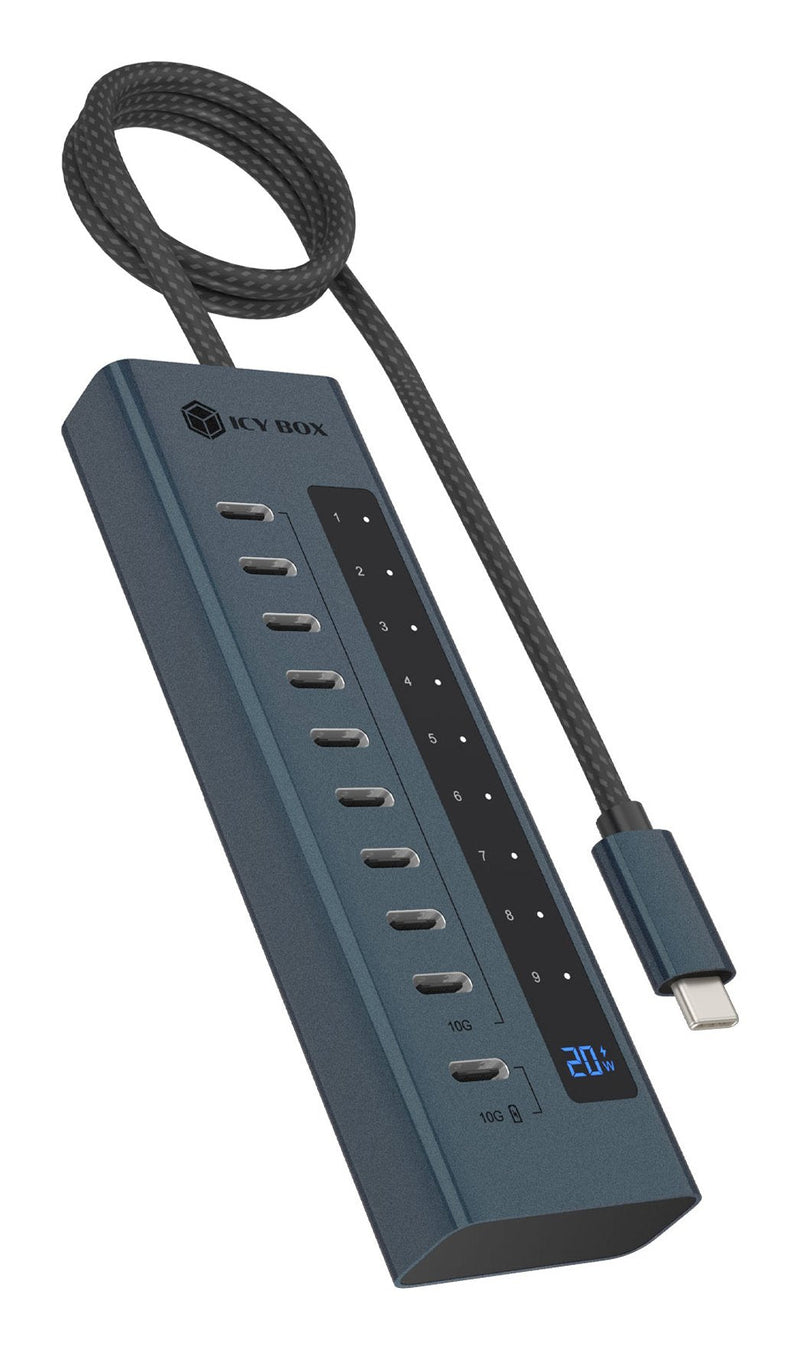 Icy Box IB-HUB1450-C31, Concentrador USB Antracita 61171