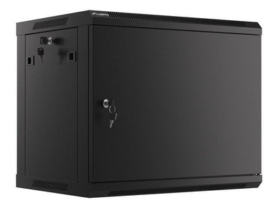 Lanberg Cabinet Rack 19 Assembly Wall 9U / 600X450 With Door Metal Black (paquete Flat — image 1