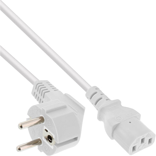 Inline Cable Power Type F a Plug IEC 3 Pines White 3M — image 1