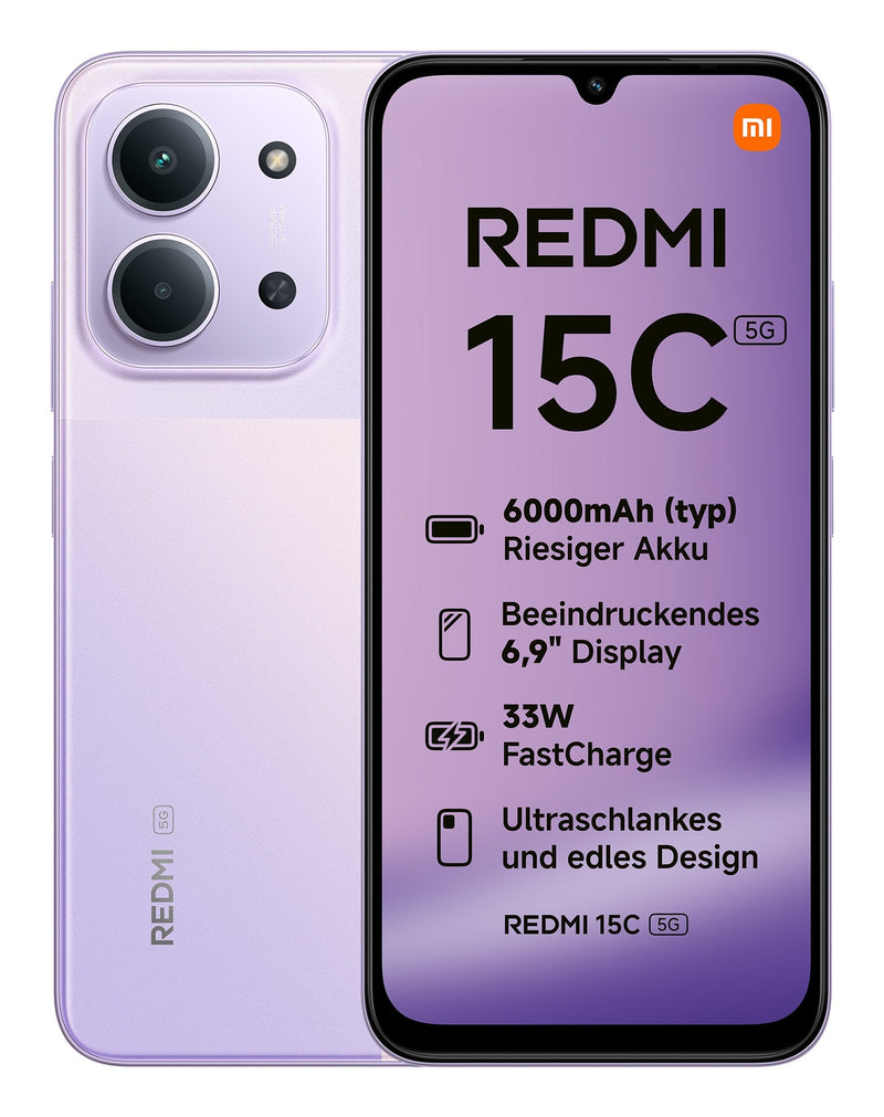 Xiaomi Redmi 15C 5G Dual SIM 4GB RAM 128GB - Dusk Purple