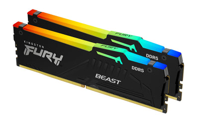 Kingston RAM DDR5 32GB 2X16GB 5600MHZ CL40 Fury Beast RGB KF556C40BBAK2-32 — image 1