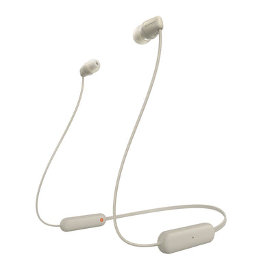 Sony WI-C100 Headphones Wireless In-ear Bluetooth Beige — image 1