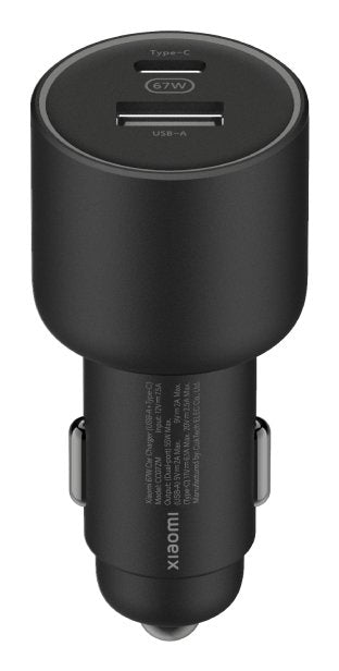 Xiaomi Car Charger 67W USB-A Type-c 1x USB-A 1x USB Type-c 2A 6A