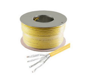 Helos Network Cable , CAT.7A, S / FTP, Pimf, Lszh, Yellow 100M — image 1