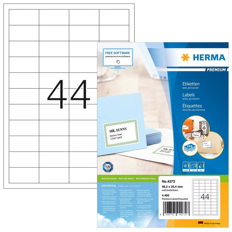 Herma Labels 4272 White 48,3 X 25,4MM