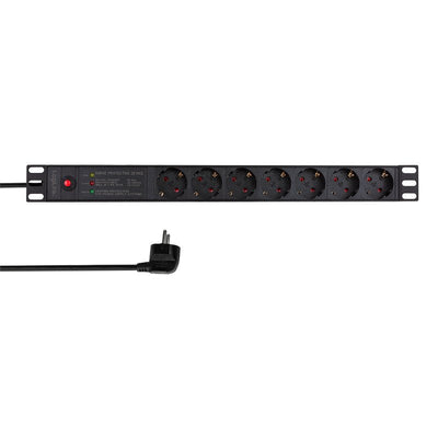 Logilink 19 Pdu 7 X Cee 7 3 Socket With Line Filter & Overload Protection — image 1