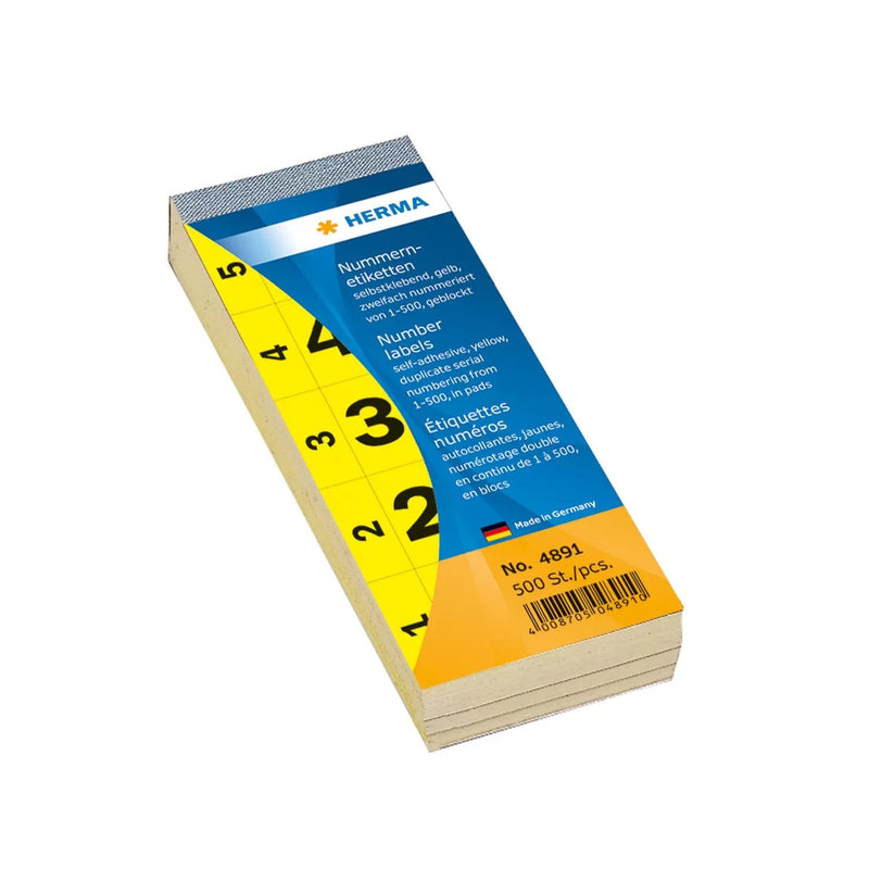 Herma Bloc Notas Self-adhesive 1-500 Yellow 28X56 Mm