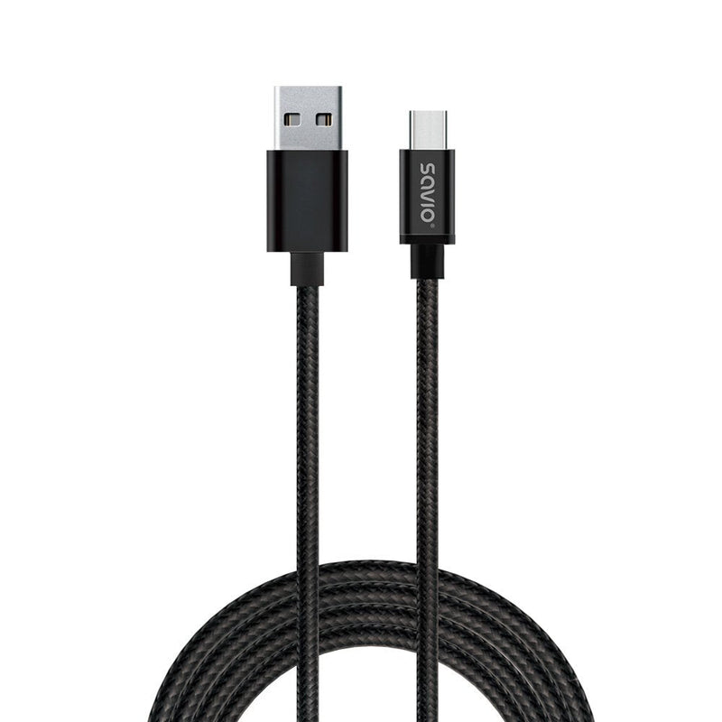 Savio CL-129 USB - USB Type C Cable 2.1A, Braid, 2M