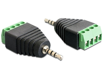 Delock Adapter Terminalblock Klinke 2,5MM Male 4 Pin — image 1