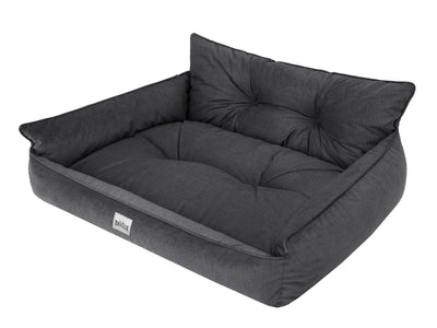 Hano Dog & Cat Bed with Removable Cover – Black, XXL
