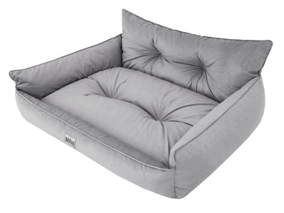 Hano Dog & Cat Bed with Removable Cover – Grey, L