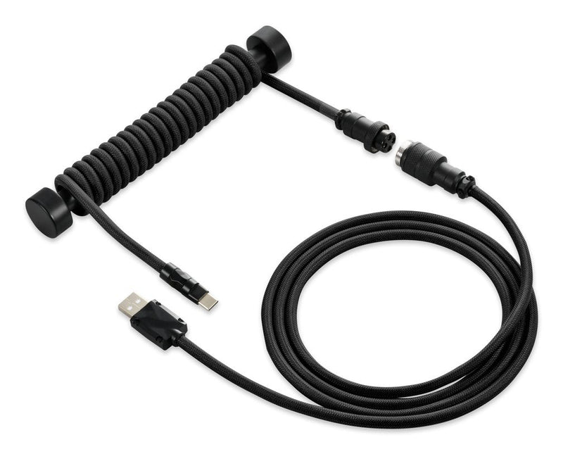 Sharkoon SGK50 Cable Aviador Titan/Negro 1,85 Metres Cable Espiral Skiller SGK50 4044951040353