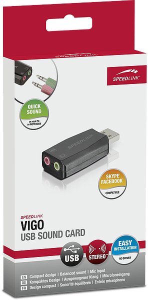 Speedlink Vigo - Card Sound USB Black — image 1