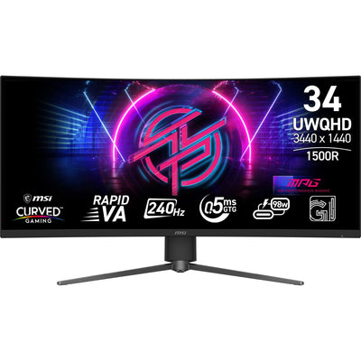 MSI Monitor Mpg 346CQRF X24 34 3440 X 1440 Pixels Ultrawide Quad HD Black — image 1