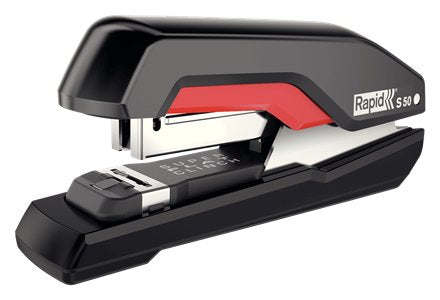 Rapid Supreme SO60 Stapler Desktop - Up To 60 Hojas - Staples 24/6-8+, 26/6-8+ - Grapado Flat - Colour Black/R