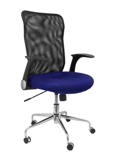 Chair Minaya Respaldo Mesh Black Asiento 3D Blue — image 1
