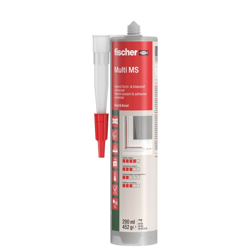 Fischer Adhesive Construcción Multi Ms 290ML, Sellador Black 503319