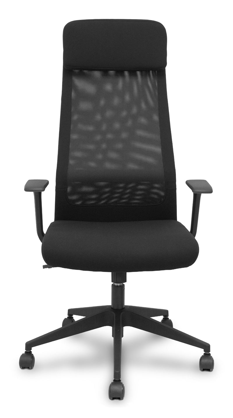Piqueras And Crespo Forol Chair PRO536 Tilting Fabric Black Arms Fijos