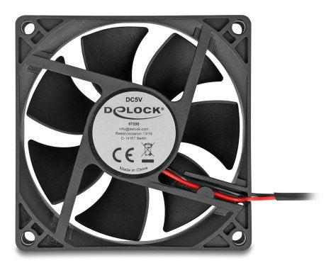 Delock Fan Axial 5V Dc, 80 X 80 X 25MM Black
