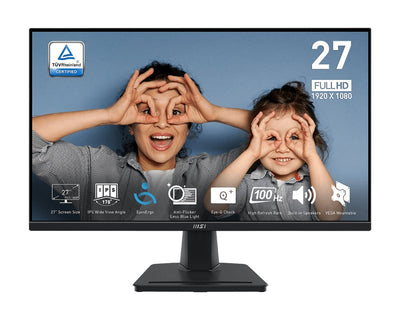 MSI Monitor Pro MP275QDE, LED 69CM 27, Black Wqhd, Ips, Adaptive-sync, Hdr, Panel 100HZ 9S6-3PC3CM-027 — image 1